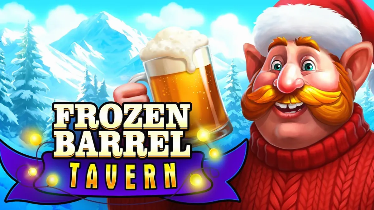 Frozen Barrel Tavern mobile slot gameplay interface