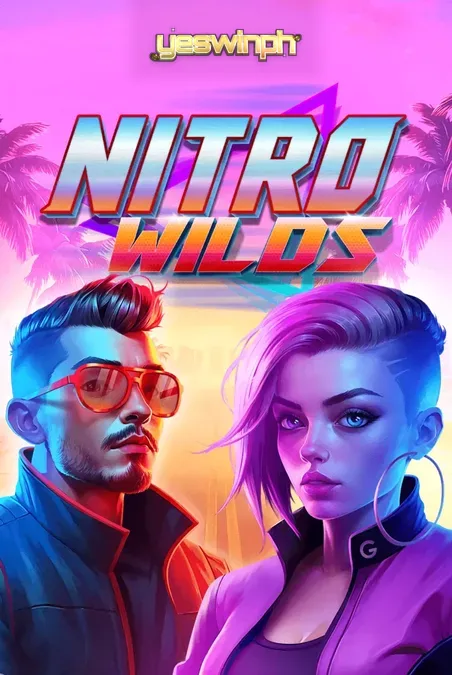 Neon-lit racing theme slot machine screen